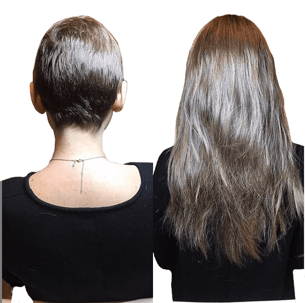 Наращивание волос на короткие волосы